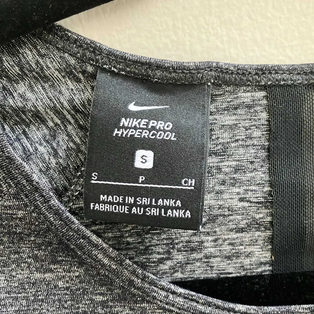 NIKE PRO HYPERCOOL Long-sleeve Mesh Tops Women’s Size S Dark Gray Training